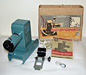 фильмоскоп Ф-49 + рамка для диафильмов + запасная лампа К6-30-1 + инструкция + коробка