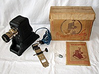 фильмоскоп Ф-5 + рамка для диафильмов + запасная лампа Р6-СТОП + инструкция + коробка