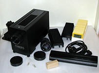 диапроектор Киев-66 универсал + 2 объектива + кассеты для слайдов + рамки 70х70 для слайдов + запасная лампа КГМ24-240 + предохранители + коробка