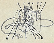 схематическое устройство фильмоскопа МФ-74 Огонёк