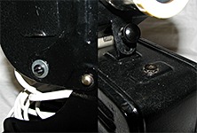 У второго восстановленного фильмоскопа нет выключателя и заменён крепёж кышки осветительной системы